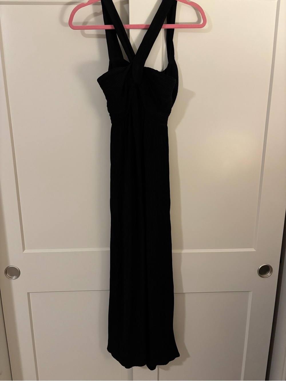 La Ligne Black Maxi Dress with Cross-Back Straps